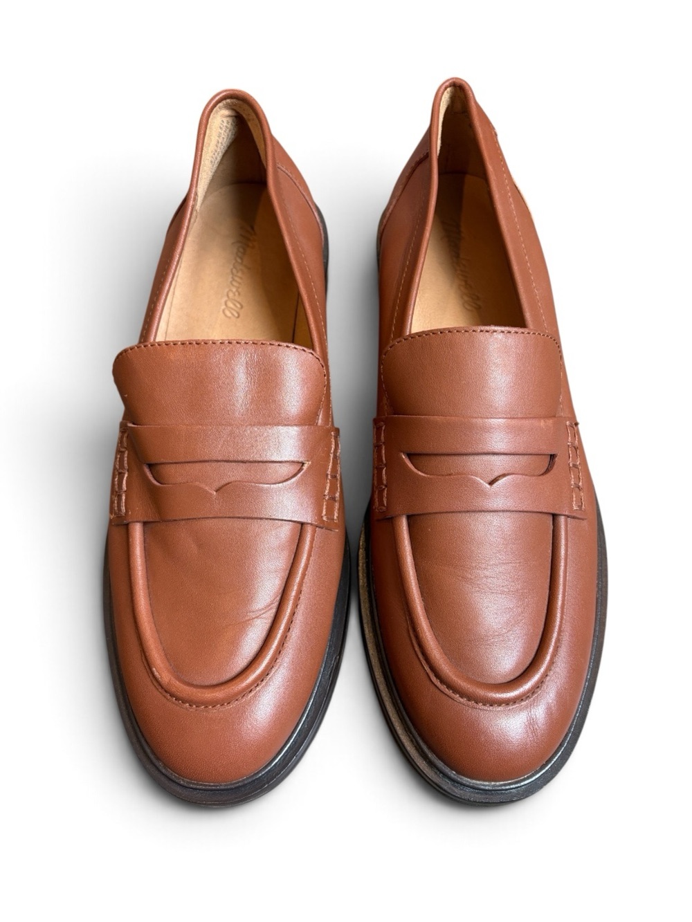 Madewell The Vernon Loafer Women’s 9 Dried Maple Leather Slip On